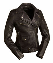 LC184 Ladies Cruiser Biker Jacket with Zipper Chest Pocket